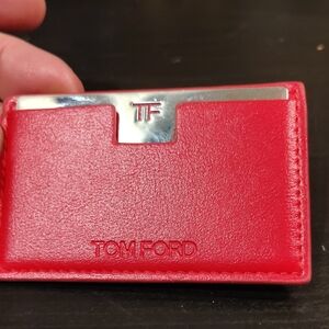 Tom Ford Scarlet Leather Card Holder